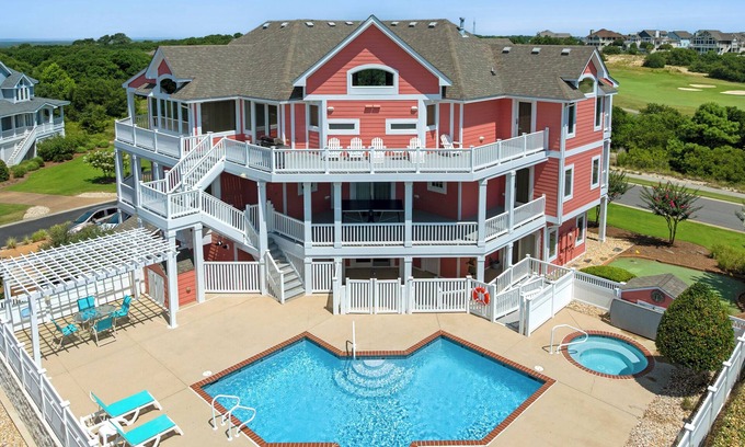 Corolla House | Sea It All: Private Pool, Gourmet Kitchen, Hot Tub
