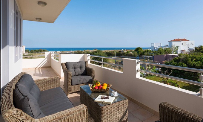 Afandou House | Sea Spirit Apartment ~ 50 Meters From The Beach ~ Accommodates 6 People