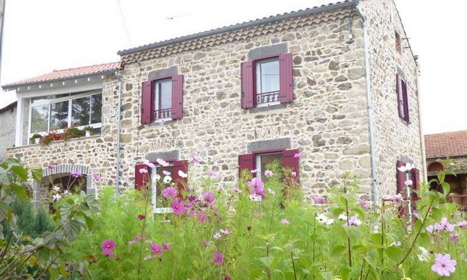 Saint-Just-pres-Brioude Cottage | Secluded Village Retreat: Historic 3-BR Cottage with Garden, Terrace & Fireplace