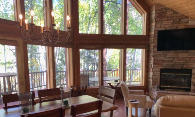 Mammoth Creek House | SECLUDED A FRAME LOG CABIN OVERLOOKING IPSON CREEK AT PANGUITCH LAKE