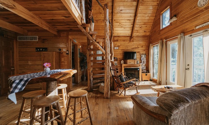 Rogers Cabin | Secluded Cabin has its own private waterfall, hot tub and wi-fi