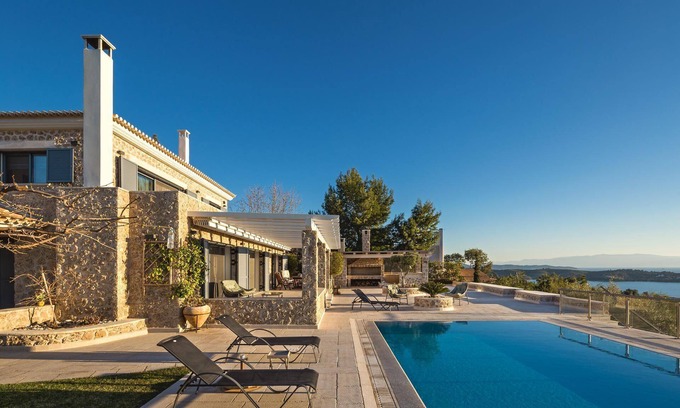 Porto Heli House | Secluded, Gorgeous villa with private pool and tennis court