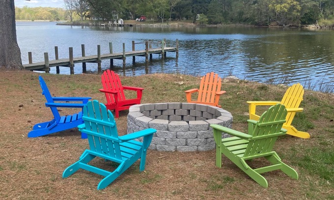 Reedville House | Secluded, Waterfront Retreat: Fire pit, Private Dock, Game Room, Kayaks!