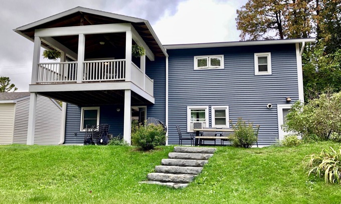 Beulah Apartment | Second floor unit close to downtown Beulah & Crystal Lake for year-round fun!