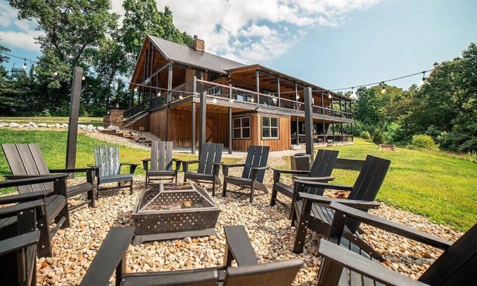 Creola House | "Serenity Ridge", a Luxury log estate with Views, Pool, Hot Tub, Game Room +more