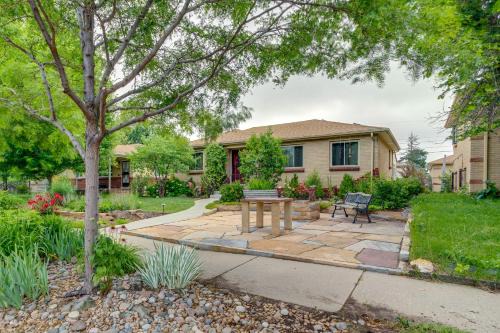 Northeast Park Hill Apartment | Shared Patio and Fire Pit Denver Apartment