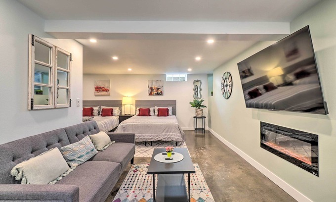 Old Southwest Apartment | Ski & Hike: Cozy Dtwn Reno Studio w/Fireplace