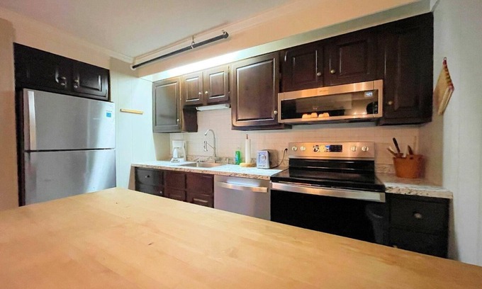 Bromley Mountain Condo | Slopeside 1-Bedroom Condo at Bromley's Bower House