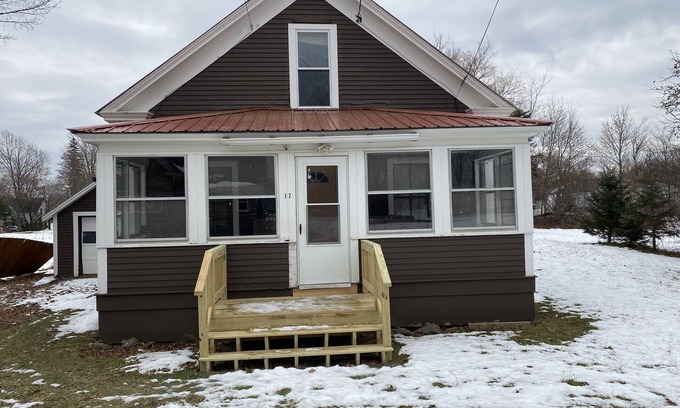 Patten House | Snowmobile trail access. Room for multi-vehicle/trailer parking.