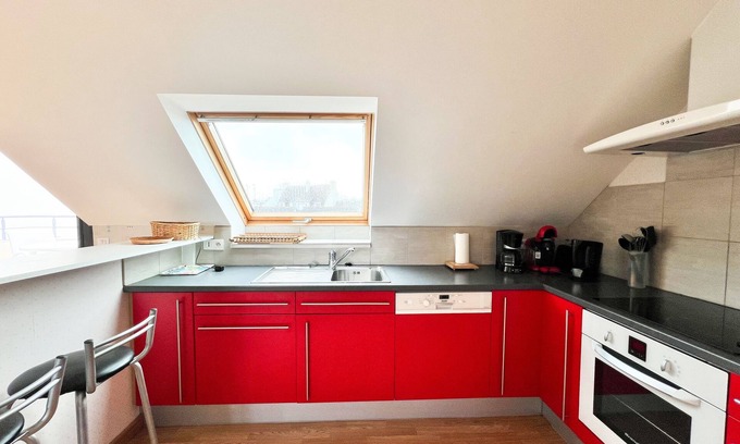 Le Conquet Apartment | Spacious duplex sea view, balcony terrace + parking space/IDEAL FAMILY