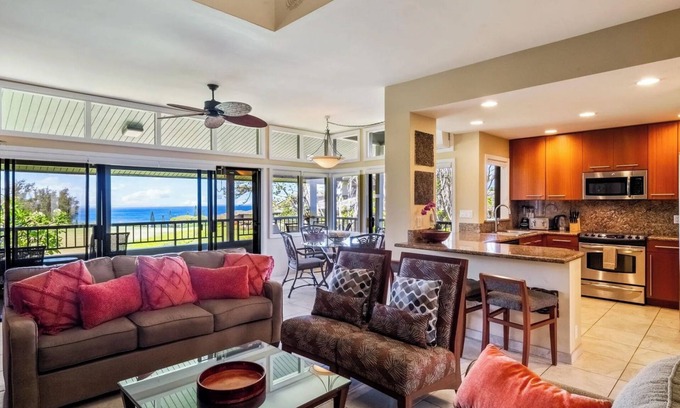 Kapalua Condo | Spacious luxury 2-floor villa with breathtaking ocean, golf, and mountain views.