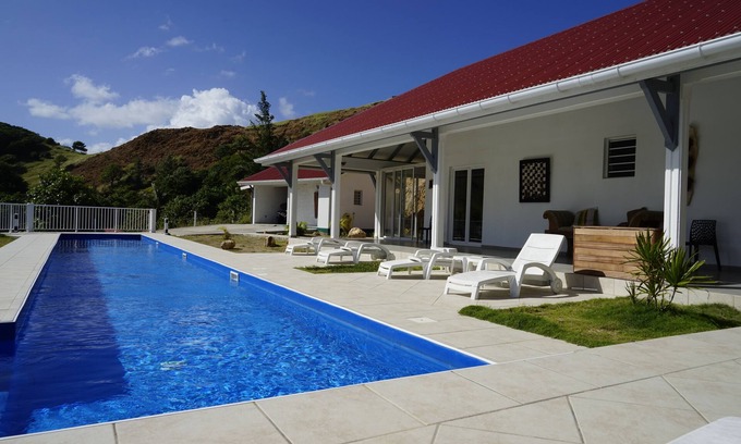Terre-de-Haut Villa | Spacious Luxury villa sea view with large pool and jacuzzi