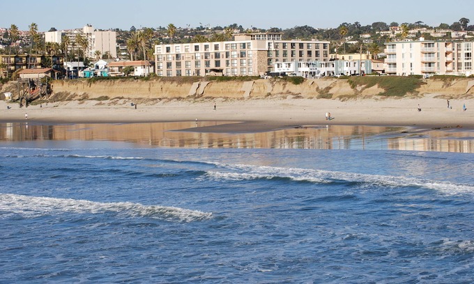 North Pacific Beach Condo | Sparkling Ocean Waive View 2 Block North of Crystal Pier on Beachfront Boardwalk