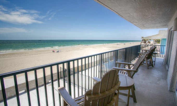 Madeira Beach Condo | Spectacular Beachfront Corner Unit w/Views, Pool and Great Location on Madeira Beach
