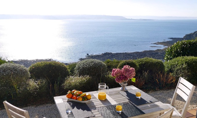 Trebeurden Apartment | Spectacular sea view, quiet 4 * rental, south facing, waterfront