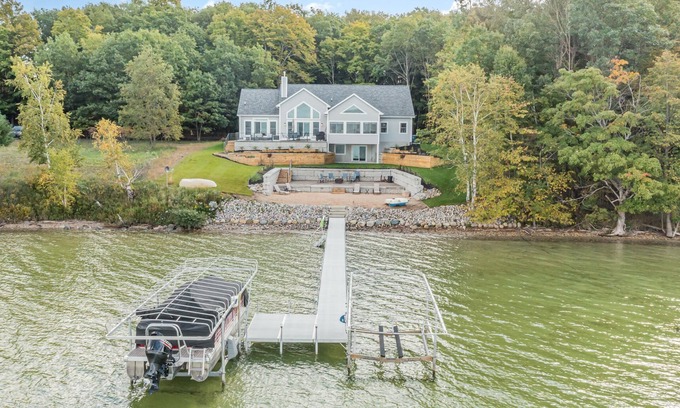 Cheboygan County House | Spectacular sunsets at Burt Lake