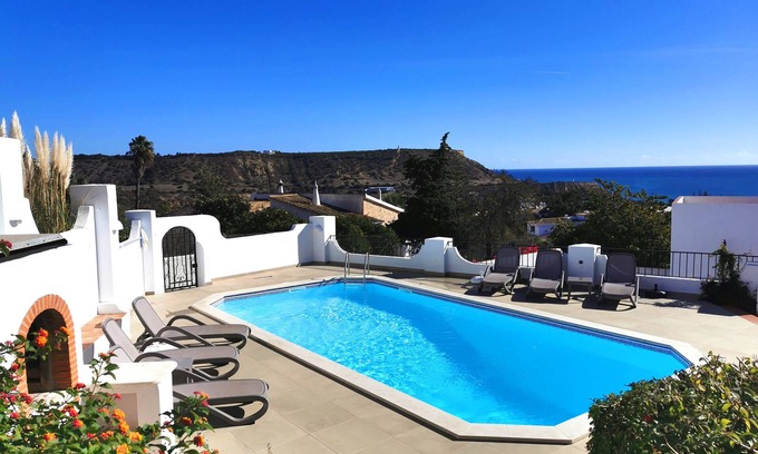 Praia da Luz Villa | Splendid Villa with Private Pool and superb Sea Views, near restaurants & beach