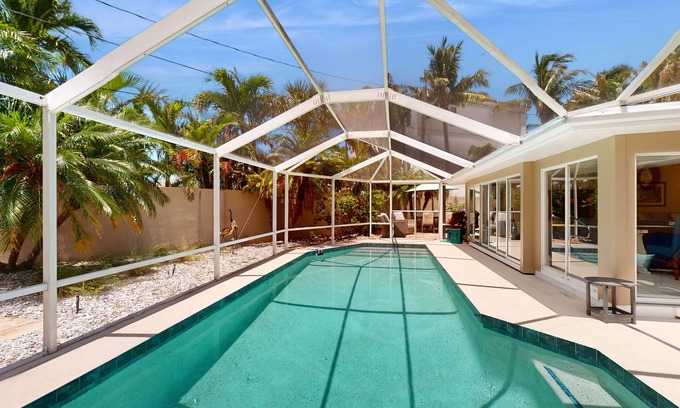 Ringling Estates House | St. Armands oasis with saltwater pool - walk to beach & shops