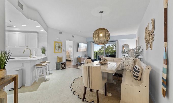 New Smyrna Beach Condo | 🏖️Steps to Beach | Pet Friendly | Stunning Interior | Oceanwalk 9-302🏖️
