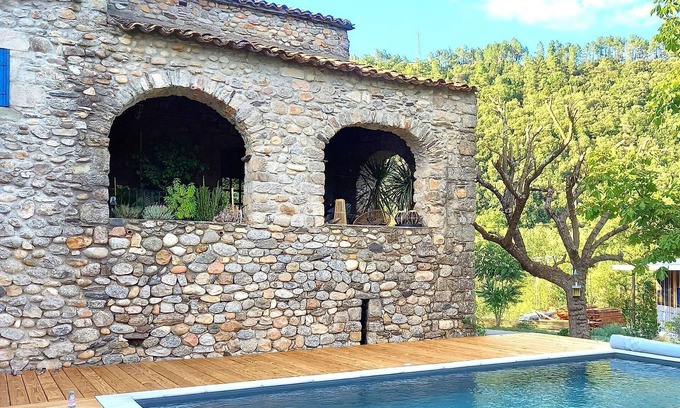 Chambonas House | Stone holiday home in Chambonas with private pool