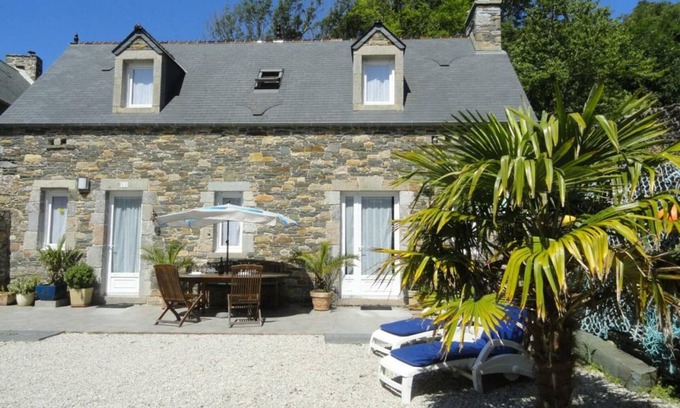 Surtainville Cottage | Stone house with enclosed garden, pets allowed