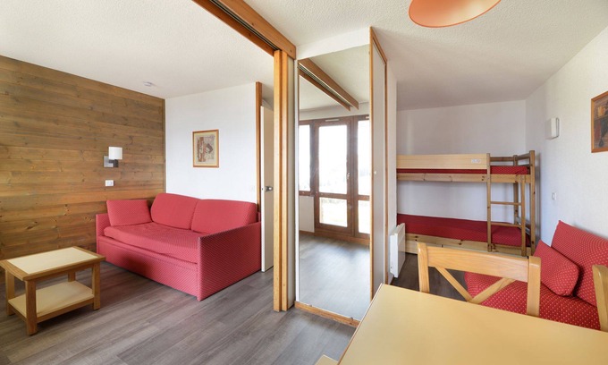 Belle Plagne Apartment | Studio 28m2 with south-facing slope view from Sunday to Sunday