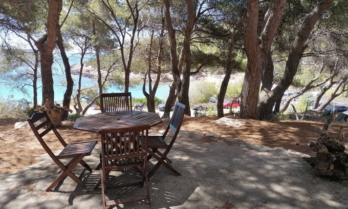 Milna Apartment | Studio flat with terrace and sea view Milna, Vis (AS-8490-a)