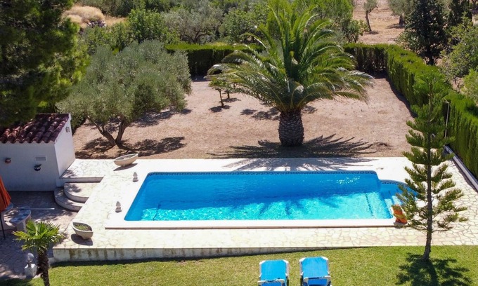 L'Ampolla House | Stunning private villa with WIFI, A/C, private pool, TV, patio, panoramic view and parking