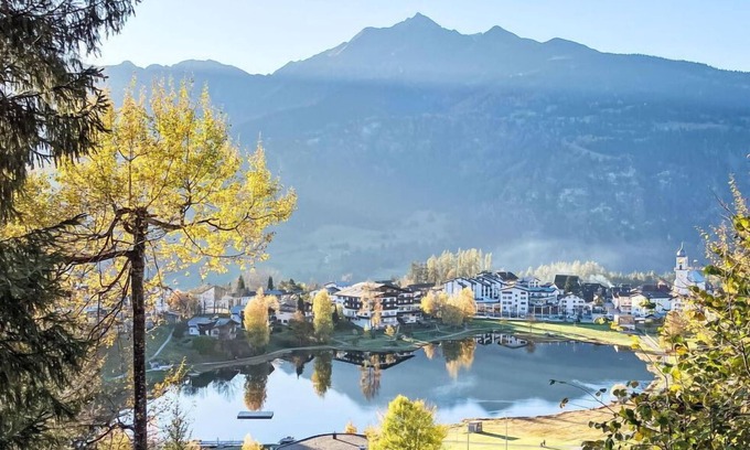 Laax House | Stunning private villa for 8 guests with WIFI, TV, patio, panoramic view and parking