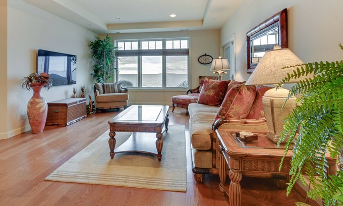 Au Gres Condo | Stunning Vacation Rental on Lake Huron w/ Balcony!