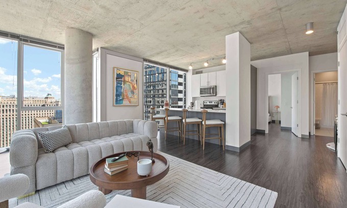 West Loop Gate Apartment | Stylish 2BR with Skyline Views Near Riverwalk