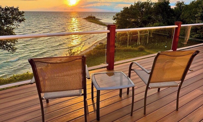 Charlevoix House | Stylish Home with Private Beach Views, Hot tub