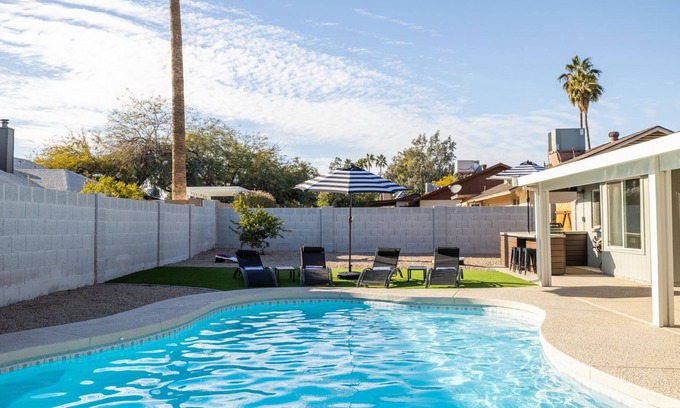 Tempe House | Sunlit Retreat: Heated Pool, Arcade, ASU