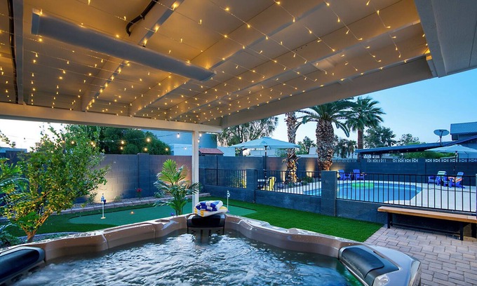 Tempe House | Sunny Poolside Getaway - Glow Golf/Hot Tub/Pool