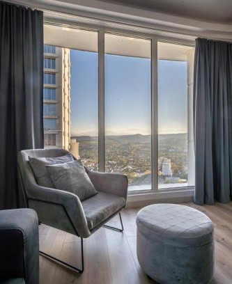 Skopje Region Apartment | Sunrise Sky Lux Apartment, 33rd floor, Pool and Fitness Included