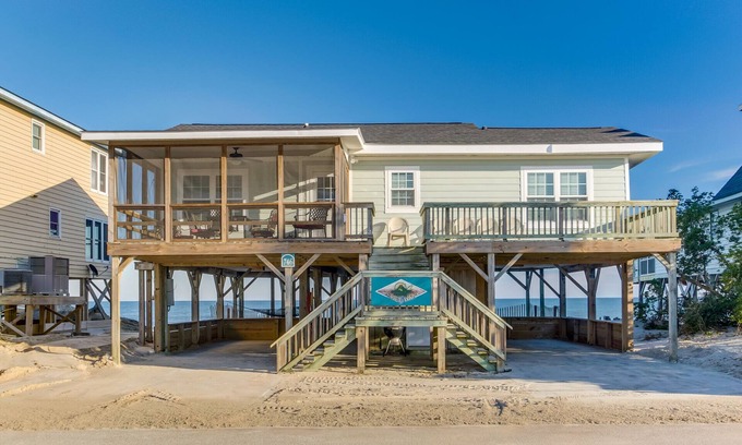 Pawleys Island House | Sunset Lodge South End Pawleys Island Creek Dock Great Views from Porches
