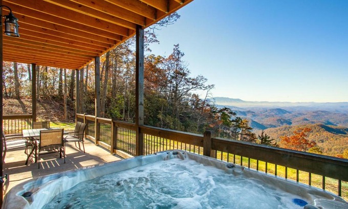 Sevierville House | Sunset Summit - Pool, Theater Room, Games, & VIEWS