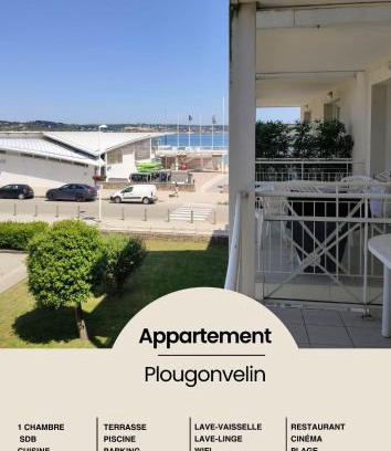 Plougonvelin Apartment | Superbe appartement avec piscine sauna et petite vue mer