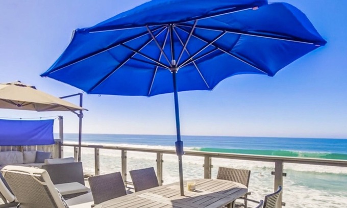 South Oceanside House | Surfs Up Breezy beachfront home with amazing views, gas fireplace, deck, WiFi, & grill