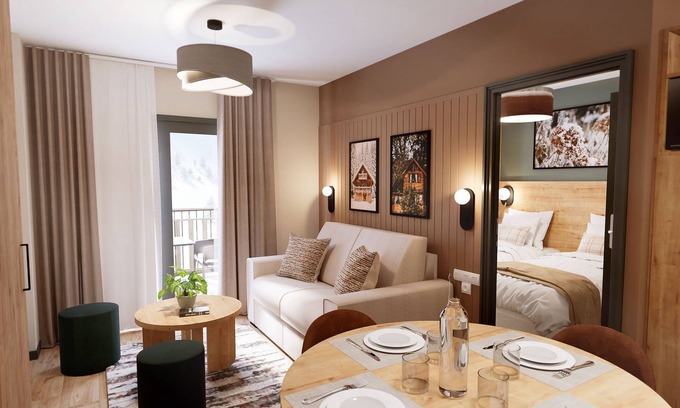Les Claux Condo | T3 dans résidence moderne, ski aux pieds