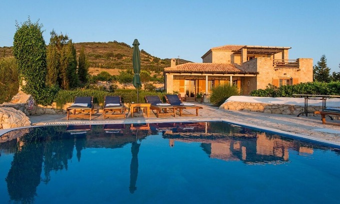 Korithi Villa | Tasteful Zakynthian Stone House with Wonderful Sea Views, Private Infinity Pool & Outdoor Jacuzzi!