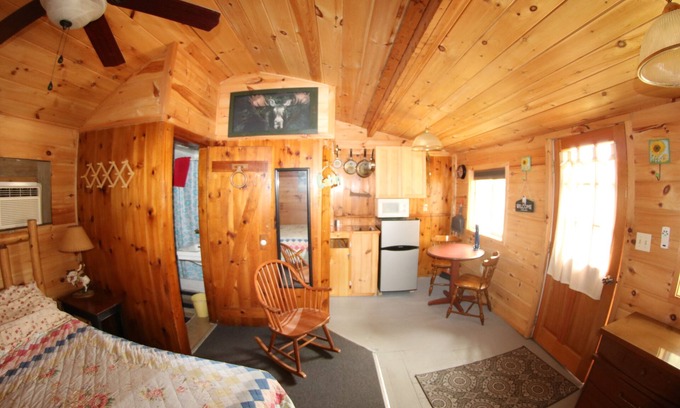 Alton Cabin | The Love Nest-Pine lined walls 1 room efficiency cabin #4