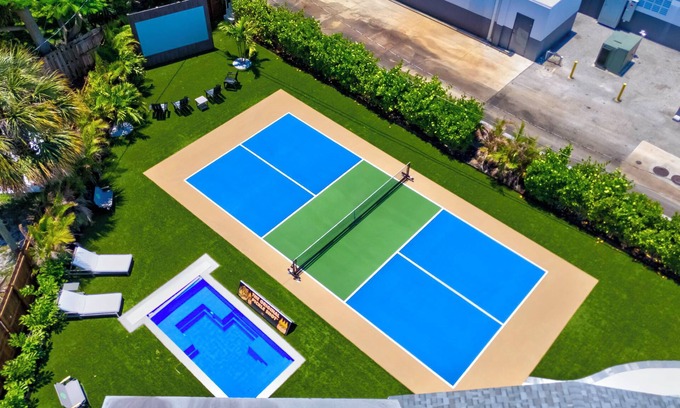Deerfield Beach House | The Pickle House, Deerfield Beach, Pickle Ball court, pool, fire pit and more!