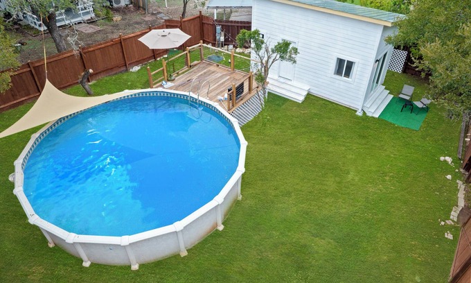 Apache Shores Cabin | The Tiny Oasis: Luxe Stay with Deck & Private Pool