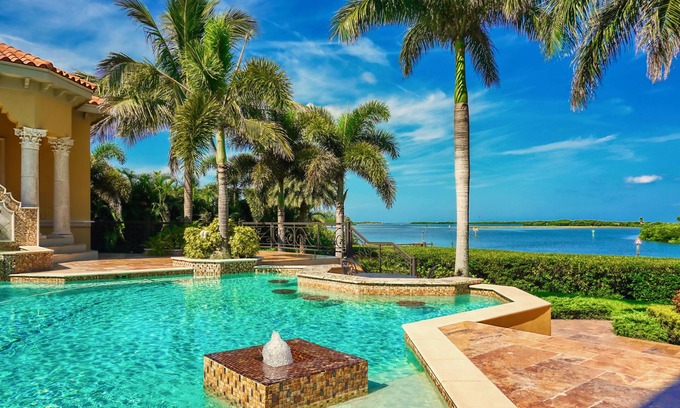 Tierra Verde House | Tierra Verde - St. Petersburg Waterfront Mansion Estate - Pool - Boat Dock