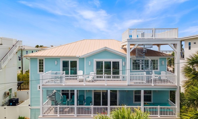 St. Augustine Beach House | Tiki on 12 Rooftop | Ocean | Pool | HotTub | Elevator