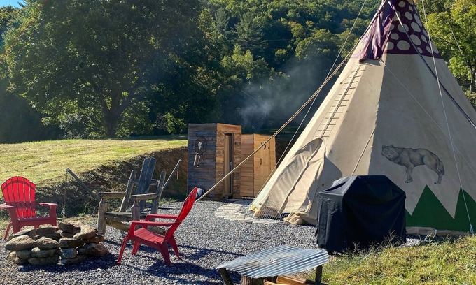 Cullowhee RV Rental | Tipi Tranquility-Glamping at it's best