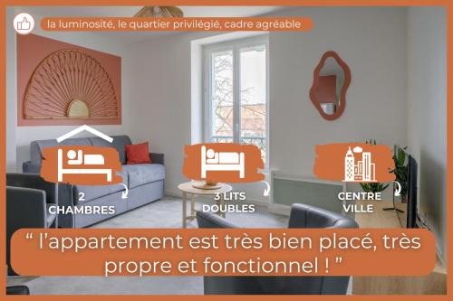 Champ de Foire Apartment | Tournette -6 pers - Hyper Centre - WIFI
