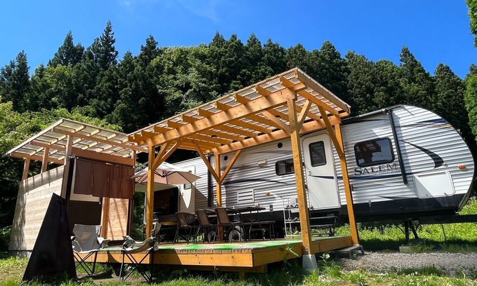 Fujikawaguchiko RV Rental | Trailer House46 people plan/Minamitsuru District Yamanashi
