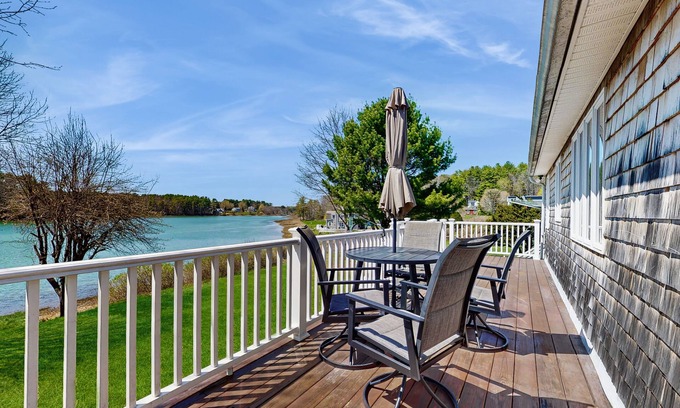 York Harbor House | Tranquil waterfront home with stunning views, a spacious deck, and a BBQ grill